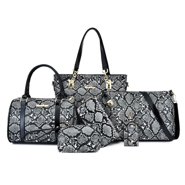 women pu leather handbags large capacity 6 pieces set serpentine shoulder tote bags casual female messenger bags
women pu leather handbags large capacity 6 pieces set serpentine shoulder tote bags casual female messenger bags