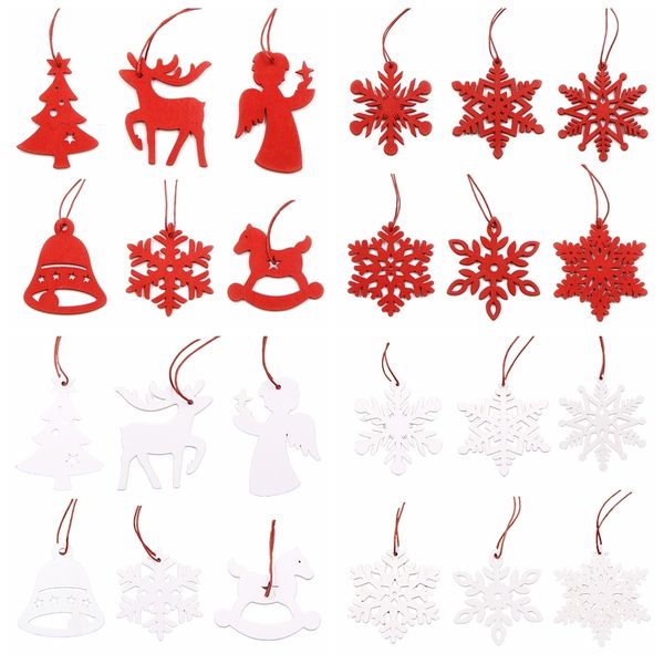 6pcs diy white&red snowflakes christmas wooden pendants ornaments for xmas tree ornaments christmas party decorations kids gift 
6pcs diy white&red snowflakes christmas wooden pendants ornaments for xmas tree ornaments christmas party decorations kids gift