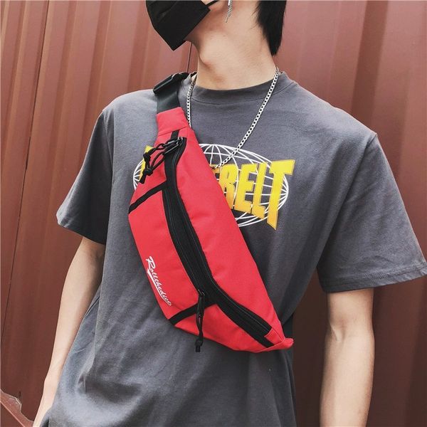 chest bag for men waist pack casual banana bag oxford women belt pack sports crossbody male fanny hip waist bags