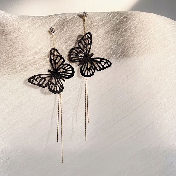 ustar vintage black butterfly long tassel drop earrings for women lace made dangle earrings fashion party jewelry gifts, Silver
ustar vintage black butterfly long tassel drop earrings for women lace made dangle earrings fashion party jewelry gifts, Silver