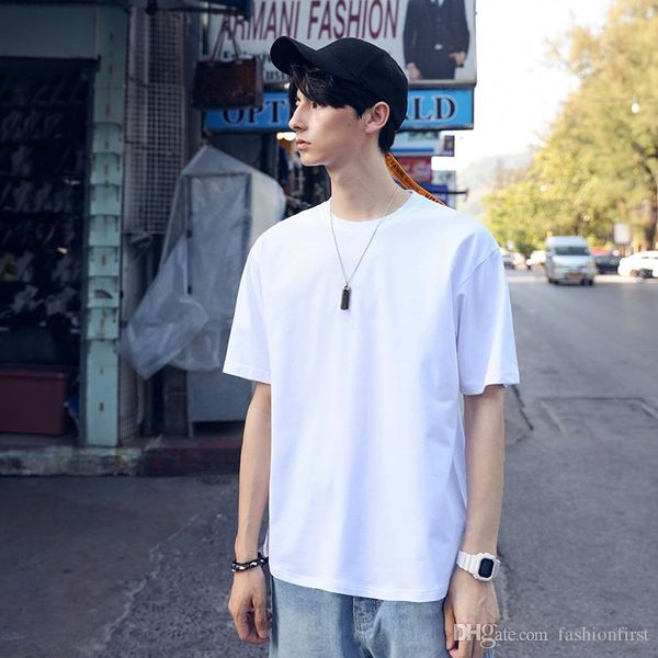 высокое качество 100% хлопок короткий рукав футболки повседневные мужские регулярные падение плеча лучшие рубашки рекламная рубашка желтый б, White;black 
высокое качество 100% хлопок короткий рукав футболки повседневные мужские регулярные падение плеча лучшие рубашки рекламная рубашка желтый б, White;black