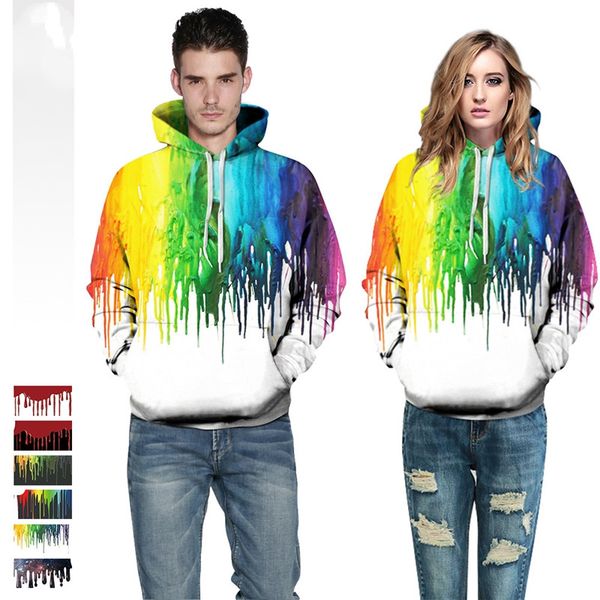 6 style 3d rainbow hoodies men women new fashion drips sweatshirts funny oil painting printed hoody plus size dropship, Black
6 style 3d rainbow hoodies men women new fashion drips sweatshirts funny oil painting printed hoody plus size dropship, Black