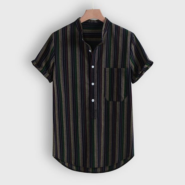 korean harajuku striped shirts men short sleeves mens dress shirts hip hop streetwear casual loose work shirt male camisas, White;black
korean harajuku striped shirts men short sleeves mens dress shirts hip hop streetwear casual loose work shirt male camisas, White;black