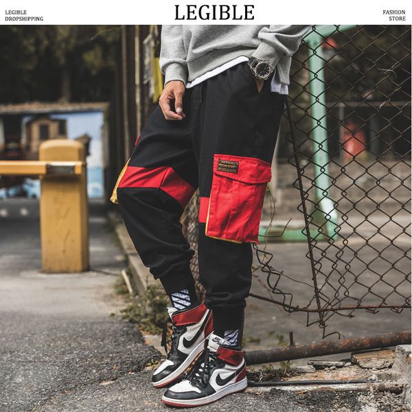 legible men hiphop sweat pants man color block joggers pants male fall streetwear black cargo plus size trousers
legible men hiphop sweat pants man color block joggers pants male fall streetwear black cargo plus size trousers
