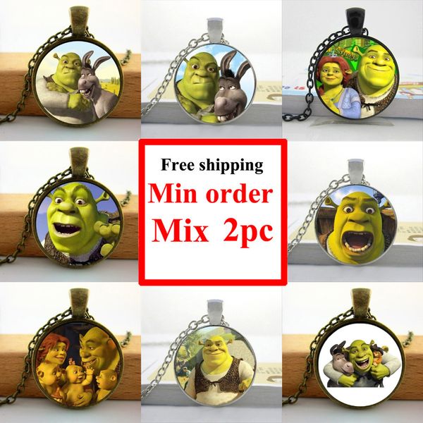 new shrek pendant necklace family shrek jewelry glass cabochon necklace pendant hz1, Silver
new shrek pendant necklace family shrek jewelry glass cabochon necklace pendant hz1, Silver