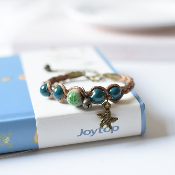 jingdezhen ceramic couple bracelet hand-woven starfish sea blue bracelet mori girl fashion cool bracelet, Black
jingdezhen ceramic couple bracelet hand-woven starfish sea blue bracelet mori girl fashion cool bracelet, Black
