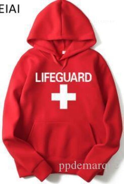 spring new hooded long sleeved casual sweatshirts lifeguard mens hoodies, Black