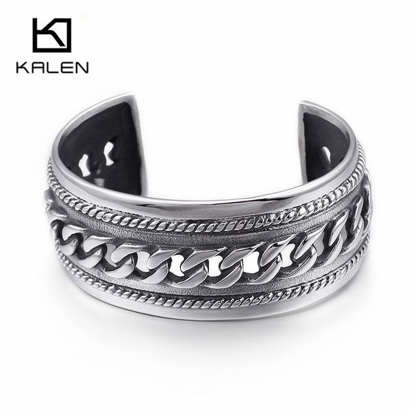 bangle kalaen vintage brushed matte link chain bangles for men stainless steel polished shiny bracelet & jewelry, Black
bangle kalaen vintage brushed matte link chain bangles for men stainless steel polished shiny bracelet & jewelry, Black