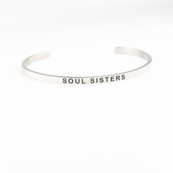 bangle " soul sisters "personalized friendship bracelet inspirational mantra teacher gifts for women jewelry, Black
bangle " soul sisters "personalized friendship bracelet inspirational mantra teacher gifts for women jewelry, Black