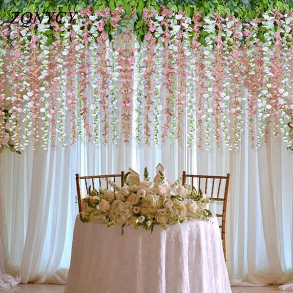 1m artificial flower vine orchids flower string handmade hanging garland wedding party home wall diy decoration crafts supplies
1m artificial flower vine orchids flower string handmade hanging garland wedding party home wall diy decoration crafts supplies