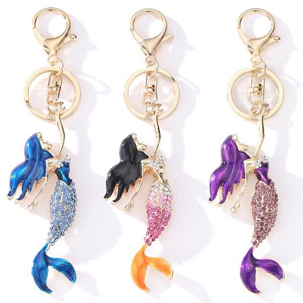 rhinestone mermaid keychain colorful crystal mermaid keyring for women bags car key phone pendants accessories party mom gifts, Silver
rhinestone mermaid keychain colorful crystal mermaid keyring for women bags car key phone pendants accessories party mom gifts, Silver