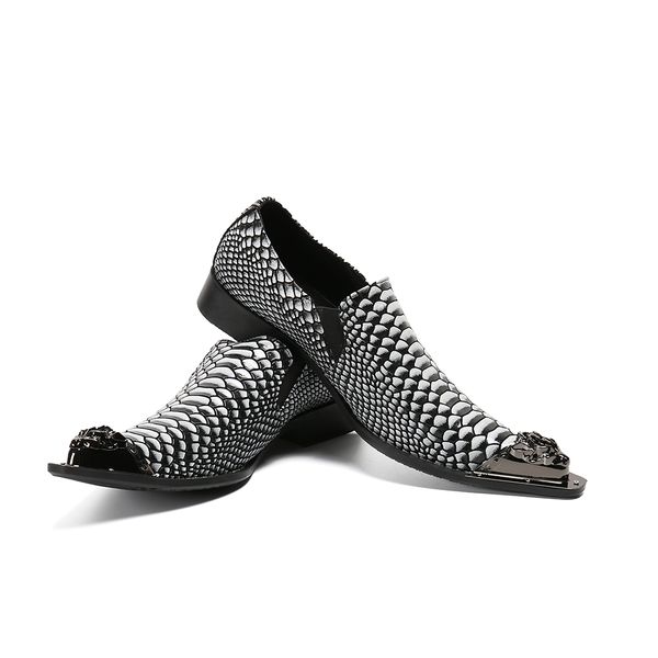 christia bella nightclub party prom men's new fashion genuine leather shoes plus size casual man metal carved pointed toe shoes, Black
christia bella nightclub party prom men's new fashion genuine leather shoes plus size casual man metal carved pointed toe shoes, Black