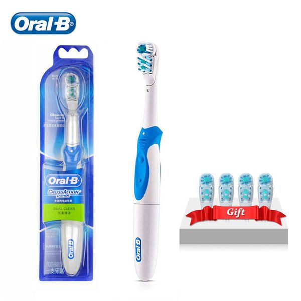 oral b electric toothbrush cross action dual rotation vibration portable battery tooth brush + cover & 4 replaceable brush heads
oral b electric toothbrush cross action dual rotation vibration portable battery tooth brush + cover & 4 replaceable brush heads