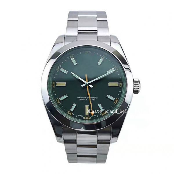shopkeeper recommend 40mm 116400gv serial v green glass automatic watch black dial casual men's watch's and women's watch, Slivery;brown
shopkeeper recommend 40mm 116400gv serial v green glass automatic watch black dial casual men's watch's and women's watch, Slivery;brown