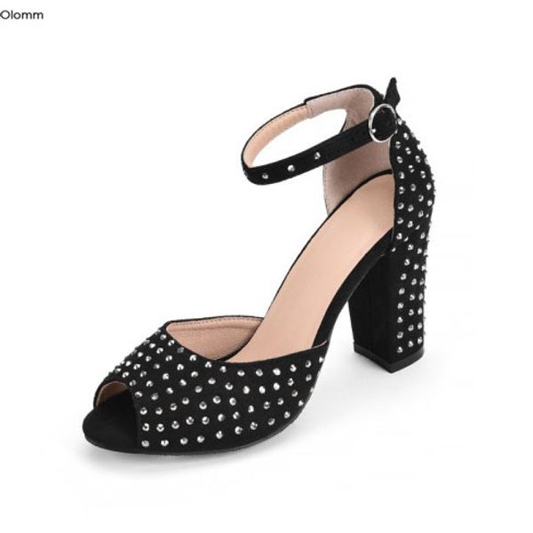 rontic women ankle strap sandals rhinestone square high heels sandals peep toe pretty black party shoes women us plus size 5-15
rontic women ankle strap sandals rhinestone square high heels sandals peep toe pretty black party shoes women us plus size 5-15