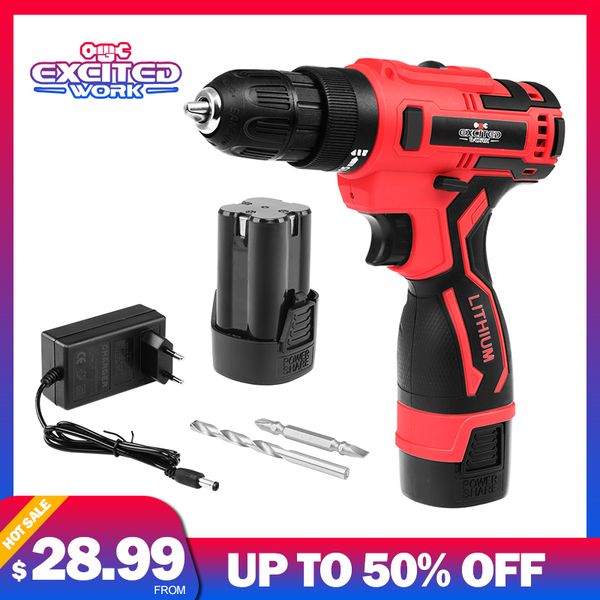 excitedwork 16.8v electric drill cordless screwdriver lithium-ion battery mini wireless power driver tools set with drill bit
excitedwork 16.8v electric drill cordless screwdriver lithium-ion battery mini wireless power driver tools set with drill bit