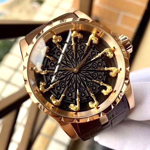 luxury watch mens designer watches rddbex0495 automatic movement wristwatches leather strap excalibor knights of the round table self-wind, Slivery;brown
luxury watch mens designer watches rddbex0495 automatic movement wristwatches leather strap excalibor knights of the round table self-wind, Slivery;brown