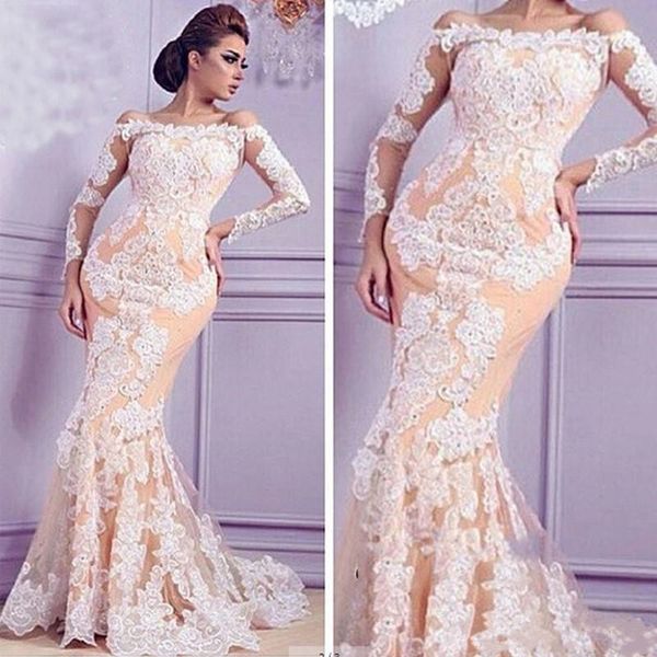 2019 Dubai Arabic off the shoulder laceappliques mermaid prom dresses long sleeve formal evening gowns cocktail party dresses robes de, Black
2019 Dubai Arabic off the shoulder laceappliques mermaid prom dresses long sleeve formal evening gowns cocktail party dresses robes de, Black