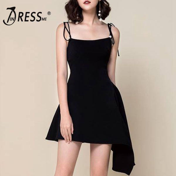 indressme new 2019 elegant spaghetti strap asymmetry dress mini length backless a line lady party dress vestidos, Black;gray
indressme new 2019 elegant spaghetti strap asymmetry dress mini length backless a line lady party dress vestidos, Black;gray