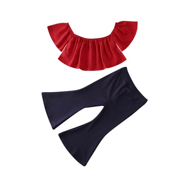 2020 kids baby girl clothes children suit off shoulder tank wide leg pant trouser outfits casual children clothing set 1-5t, White
2020 kids baby girl clothes children suit off shoulder tank wide leg pant trouser outfits casual children clothing set 1-5t, White