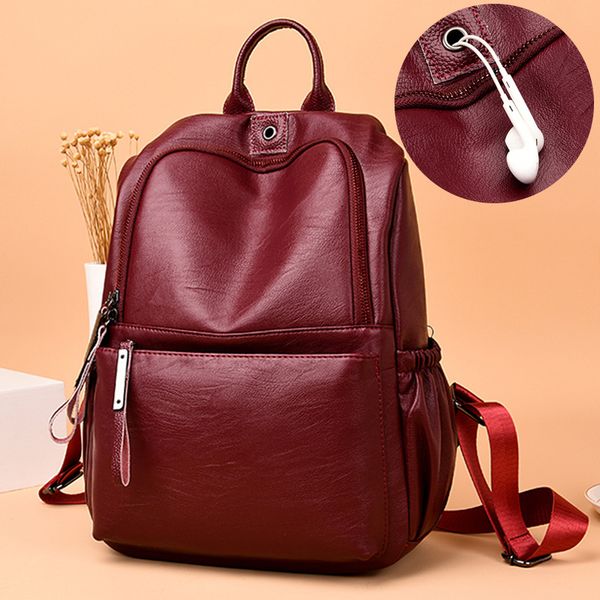 2019 new female backpack anti-theft school bags for teenage girls leather bagpack big capacity bags mochila red
2019 new female backpack anti-theft school bags for teenage girls leather bagpack big capacity bags mochila red