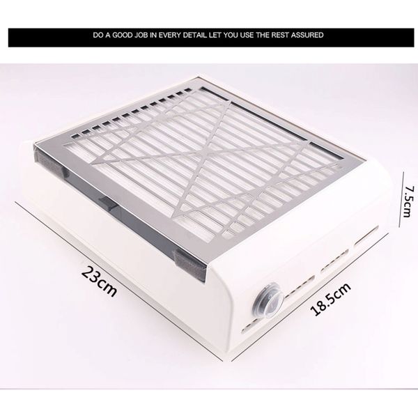 40w new strong power nail dust collector nail fan art salon suction dust collector machine vacuum cleaner fan, Silver
40w new strong power nail dust collector nail fan art salon suction dust collector machine vacuum cleaner fan, Silver