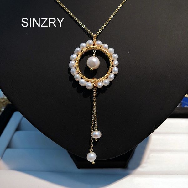 sinzry handmade gold color natural freshwater pearl round tassel pendant necklaces elegant lady jewelry sh190721, Silver
sinzry handmade gold color natural freshwater pearl round tassel pendant necklaces elegant lady jewelry sh190721, Silver