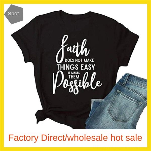 faith does and not make letter casual women's loose short-sleeved t-shirt faith does shorts and shorts not make letter casual women, White
faith does and not make letter casual women's loose short-sleeved t-shirt faith does shorts and shorts not make letter casual women, White