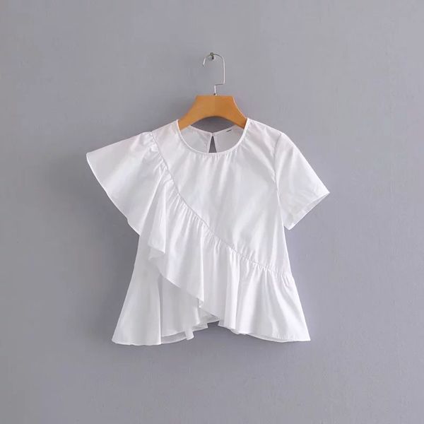 2019 new fashion women asymmetric stacked ruffle white shirt casual short sleeve blouses loose chemise blusas s3898
2019 new fashion women asymmetric stacked ruffle white shirt casual short sleeve blouses loose chemise blusas s3898