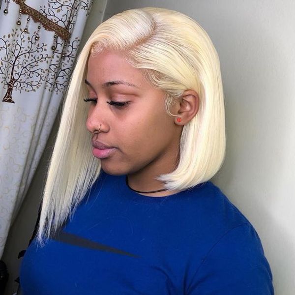short bob 13x4 transparent lace 613 blonde lace front human hair wigs frontal wigs blonde straight hair wigs remy hair, Black
short bob 13x4 transparent lace 613 blonde lace front human hair wigs frontal wigs blonde straight hair wigs remy hair, Black