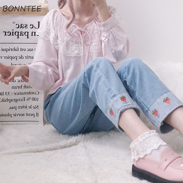 jeans women strawberry printed patchwork harajuku elastic high waist ankle-length jean femme womens korean style kawaii leisure, Blue
jeans women strawberry printed patchwork harajuku elastic high waist ankle-length jean femme womens korean style kawaii leisure, Blue