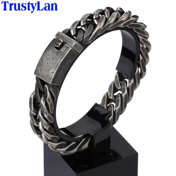 trustylan vintage black stainless steel bracelet men fashion rhombus thick chain link mens bracelets bangles 2018 jewelry gift
trustylan vintage black stainless steel bracelet men fashion rhombus thick chain link mens bracelets bangles 2018 jewelry gift