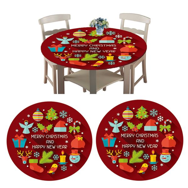 christmas vinyl elastic table cover, fits tables up to 47'' diameter, christmas gift pattern/ 2 pack
christmas vinyl elastic table cover, fits tables up to 47'' diameter, christmas gift pattern/ 2 pack