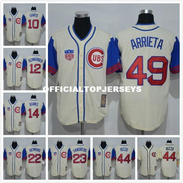 12 kyle schwarber 10 ron santo 49 arrieta 17 kris bryant stitched beige jersey retro jersey, Black;blue
12 kyle schwarber 10 ron santo 49 arrieta 17 kris bryant stitched beige jersey retro jersey, Black;blue