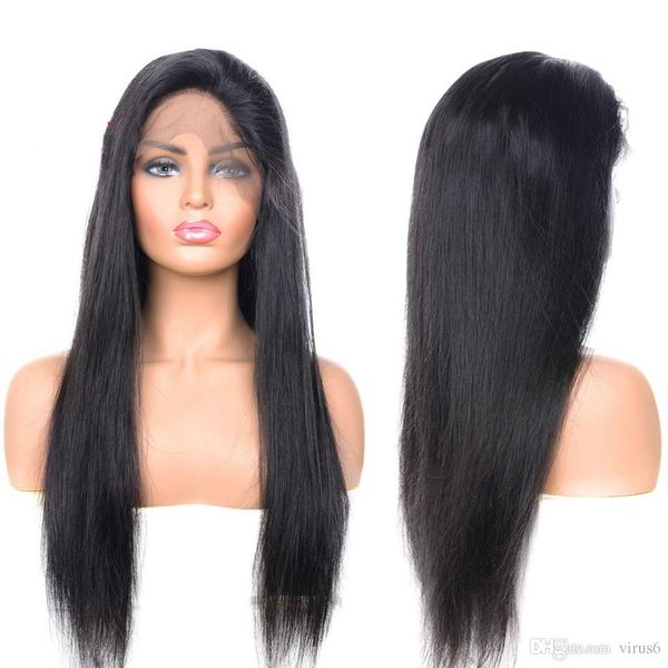 13*4 pre plucked remy brazilian straight lace front human hair wigs human hair wigs preplucked hairline alimice 130% density, Black
13*4 pre plucked remy brazilian straight lace front human hair wigs human hair wigs preplucked hairline alimice 130% density, Black