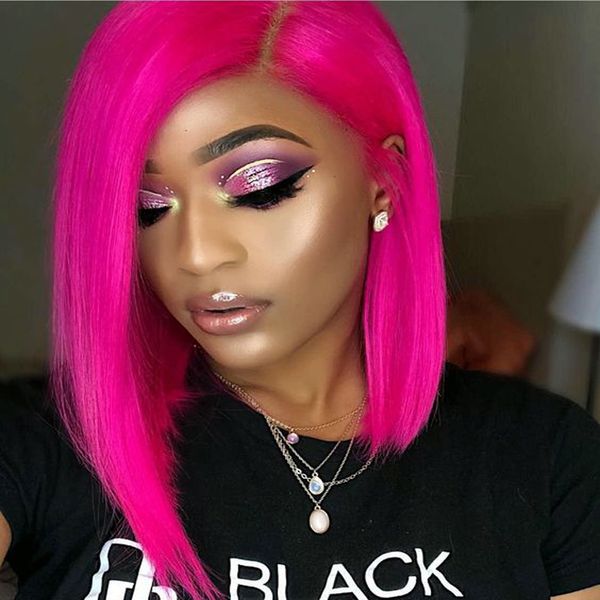 pink bob lace front human hair wigs pre plucked brazilian short bob full lace wigs for black women bleached knots full end, Black;brown
pink bob lace front human hair wigs pre plucked brazilian short bob full lace wigs for black women bleached knots full end, Black;brown