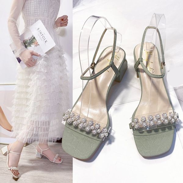 pearl sandals 2020 summer all-match sale of women's shoes clear heels open toe med suit female beige buckle strap ladies lady, Black
pearl sandals 2020 summer all-match sale of women's shoes clear heels open toe med suit female beige buckle strap ladies lady, Black