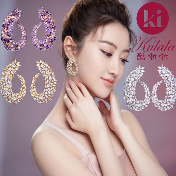 luxury popular rose gold zirconia geometric stud earrings, large wedding earrings, stylish brincos jewelry, Silver
luxury popular rose gold zirconia geometric stud earrings, large wedding earrings, stylish brincos jewelry, Silver