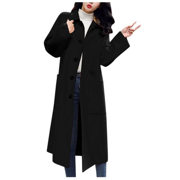 jaycosin new 2019 ladies loose fashion coat long woolen solid color loose warm jacket wild lapel autumn and winter sale, Black
jaycosin new 2019 ladies loose fashion coat long woolen solid color loose warm jacket wild lapel autumn and winter sale, Black