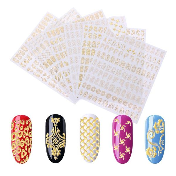 1pc 3d gold nail stickers transfer decals flower leaf nail tattoo design transfer foil sliders for manicure decorations tools, Black
1pc 3d gold nail stickers transfer decals flower leaf nail tattoo design transfer foil sliders for manicure decorations tools, Black