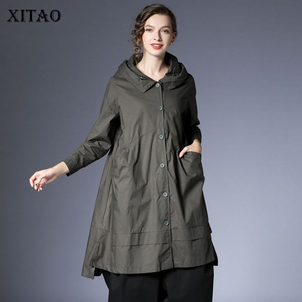 xitao plus size thin pocket trench slim loose women clothes 2019 fashion long hooded collar single breasted coat wqr1875, Tan;black
xitao plus size thin pocket trench slim loose women clothes 2019 fashion long hooded collar single breasted coat wqr1875, Tan;black
