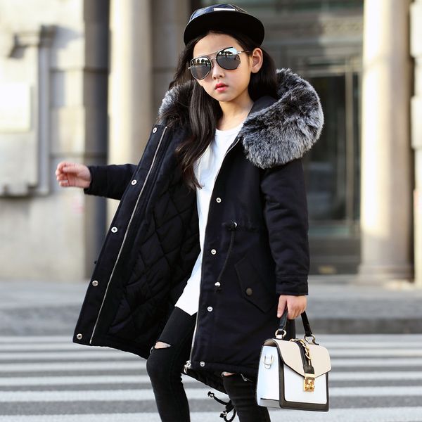 for 110-160 cm kids children winter jacket girl winter coat kids warm thick fur collar hooded long down coats for teenage, Blue;gray
for 110-160 cm kids children winter jacket girl winter coat kids warm thick fur collar hooded long down coats for teenage, Blue;gray