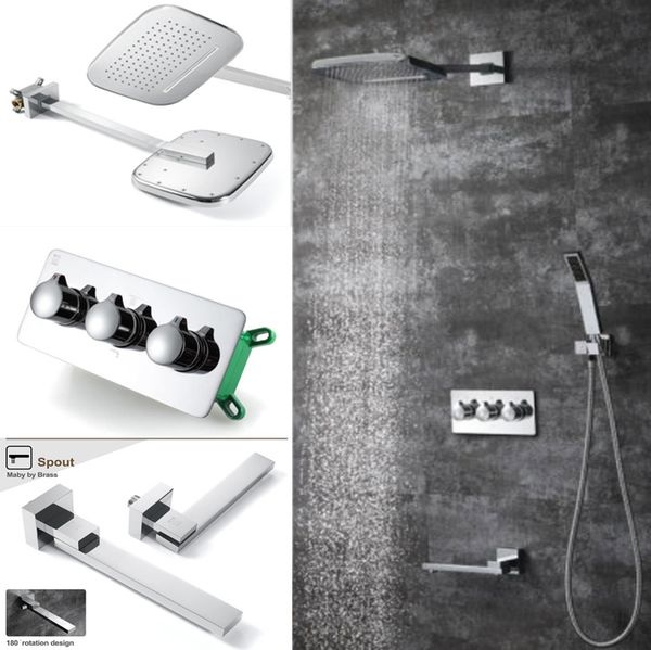 waterfall and rainfall shower head spray wall mounted concealed big shower head mixer set with handheld shower and faucet
waterfall and rainfall shower head spray wall mounted concealed big shower head mixer set with handheld shower and faucet