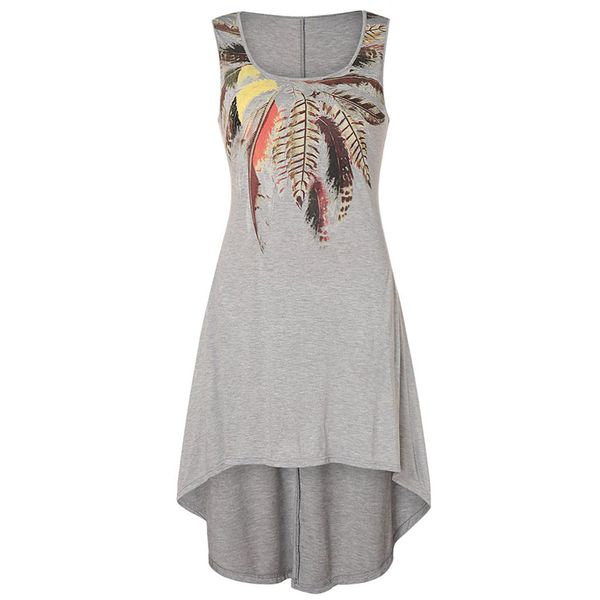 2019 summer beach daily comfortable women casual peacock feather print plus size sleeveless print round neck loose tank dress, White
2019 summer beach daily comfortable women casual peacock feather print plus size sleeveless print round neck loose tank dress, White