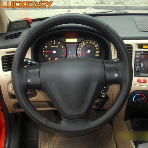 black leather hand-stitched car steering wheel cover for 2005-2009 kia rio 2007 rio accent getz
black leather hand-stitched car steering wheel cover for 2005-2009 kia rio 2007 rio accent getz