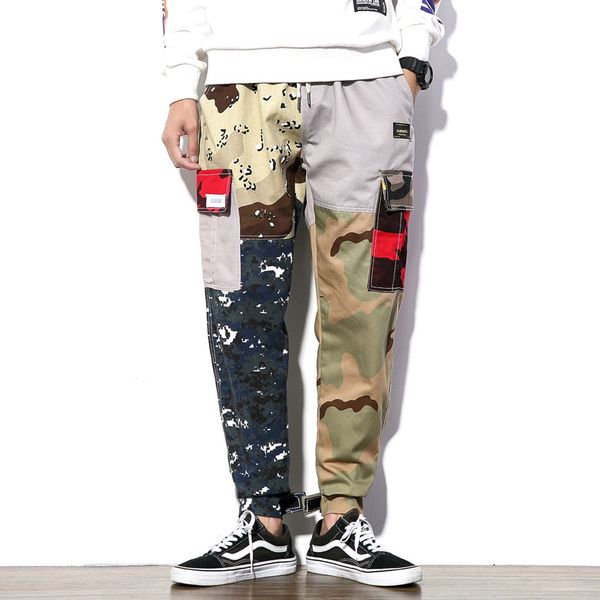 large size loose camouflage overalls men's elastic waist casual trend trousers selling european and american new, Black
large size loose camouflage overalls men's elastic waist casual trend trousers selling european and american new, Black