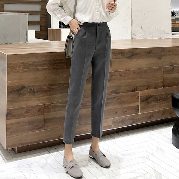 bgteever office ladies gray women pencil pant high waist work business trousers casual female pants pantalones mujer 2019 spring, Black;white
bgteever office ladies gray women pencil pant high waist work business trousers casual female pants pantalones mujer 2019 spring, Black;white