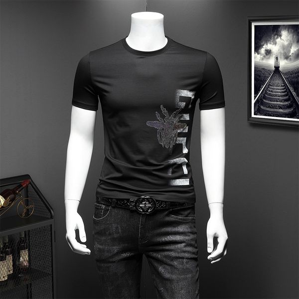 2020 new summer fashion men tshirt short sleeve o-neck drilling mens designer casual loose mens silm t-shirts tees polos plus size, White;black
2020 new summer fashion men tshirt short sleeve o-neck drilling mens designer casual loose mens silm t-shirts tees polos plus size, White;black