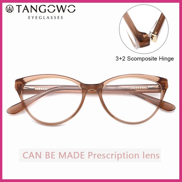 cat eye glasses frame women prescription myopic glasses optical frame and eyeglasses women computer 2020, Black