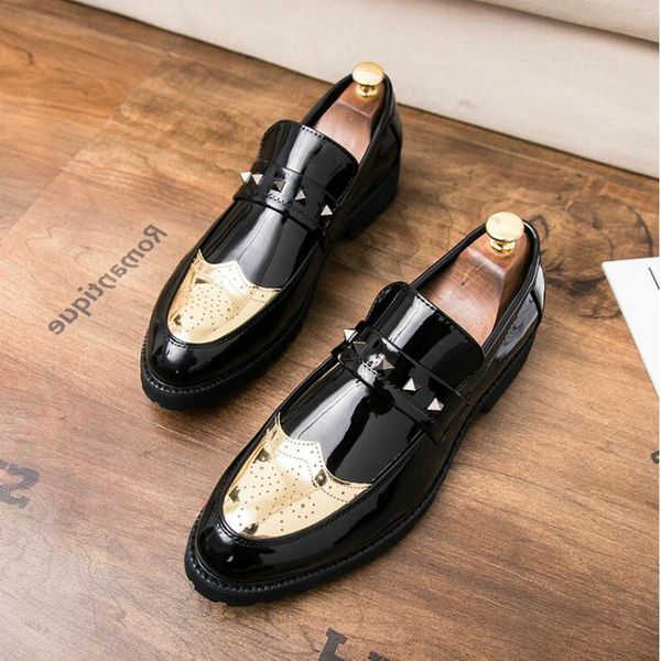 New rivet Patent leather Men Dress Shoes Evening Party Wedding Shoes Male Daily Office Suit Chaussures Hommes Shoes
New rivet Patent leather Men Dress Shoes Evening Party Wedding Shoes Male Daily Office Suit Chaussures Hommes Shoes